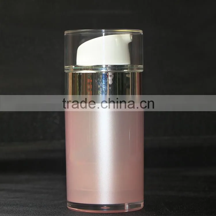 50ml Round Acrylic Airless Pump Bottles For Cosmetic Packaging