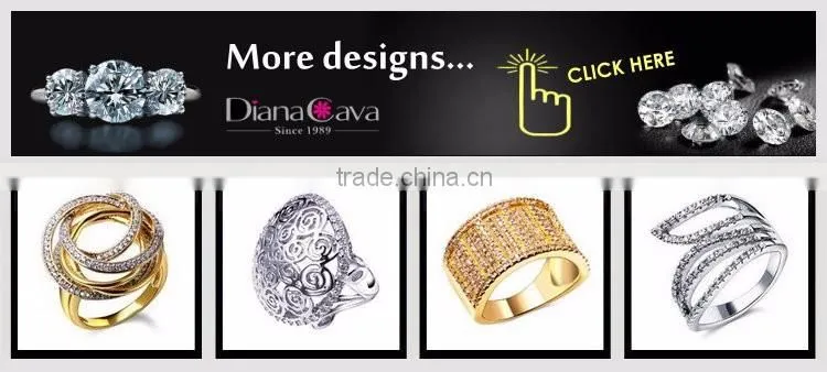 Exclusive New Unique Design Cubic Zircon Wedding Party Contrast Jewelry Ring