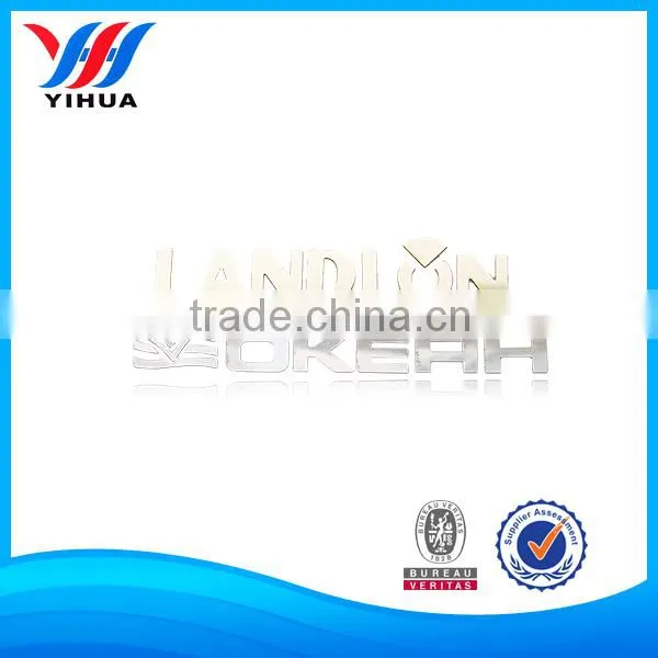 Customized Gloden Metal Logo Sticker For UAE Market