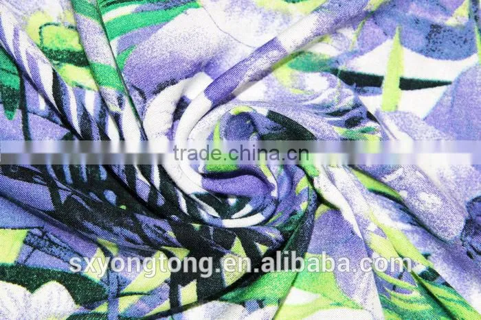 100% rayon with print rayon challis fabric
