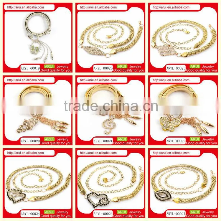 China guangzhou fashion design waist chains dubai gold belly chain