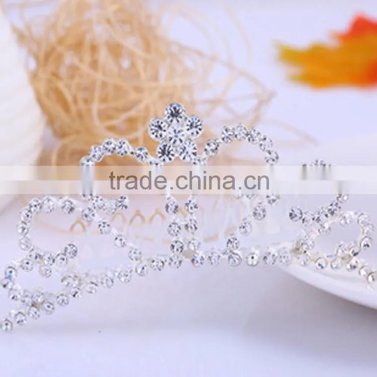 2015 New Design Round Rhinestone Cheap Full Pageant Crown Fashion Bridal Crown and Tiaras