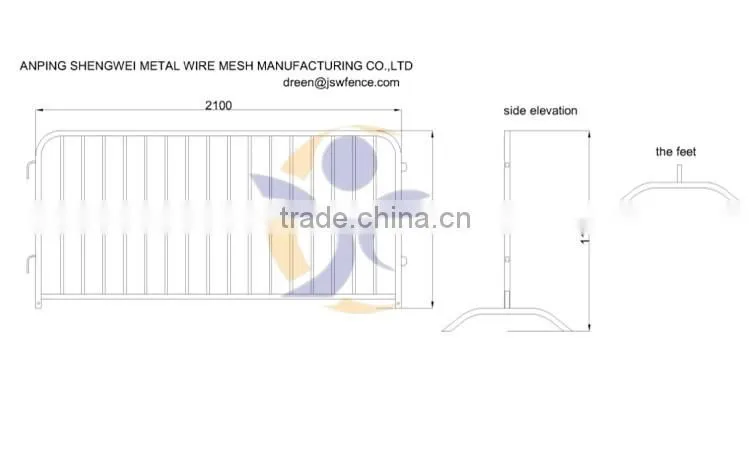 metal security control barricade