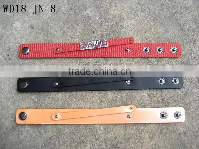 Custom DIY Beautiful PU Leather Wrist Band for Promotion