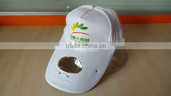 custom blank blue baseball solar fan cap