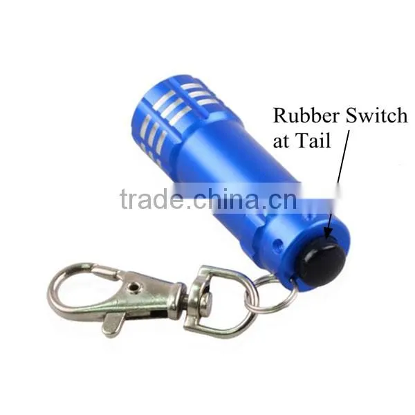Factory Price Metal Aluminum LED Key Chain Mini Flashlight Keychain Light Torch LED Keyring