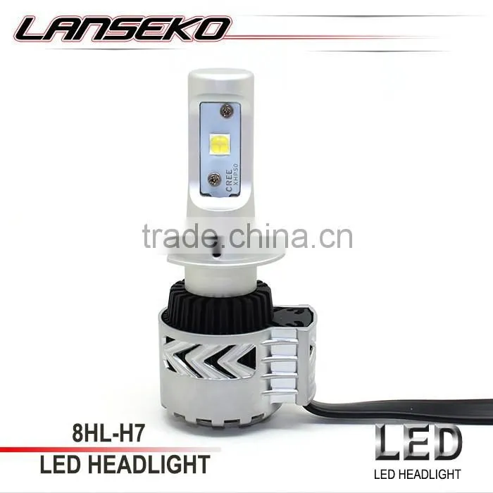 Manufacture newest 8HL high power led headlight bulb h7 6000lm 40w wholesale price