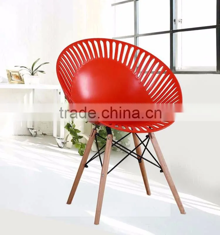 Creative Leisure Comfortable Hollow Backrest Bistro Chair Office Round Chair