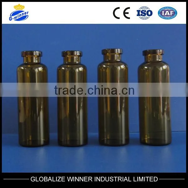 15ml amber tubular glass vial