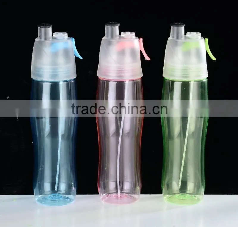 500ml Double wall PE Clear mist &sip Cool-Keeping water bottle