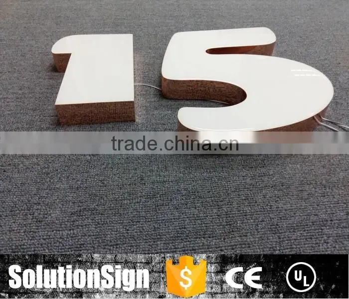 Channel front lighting letter sign for company names