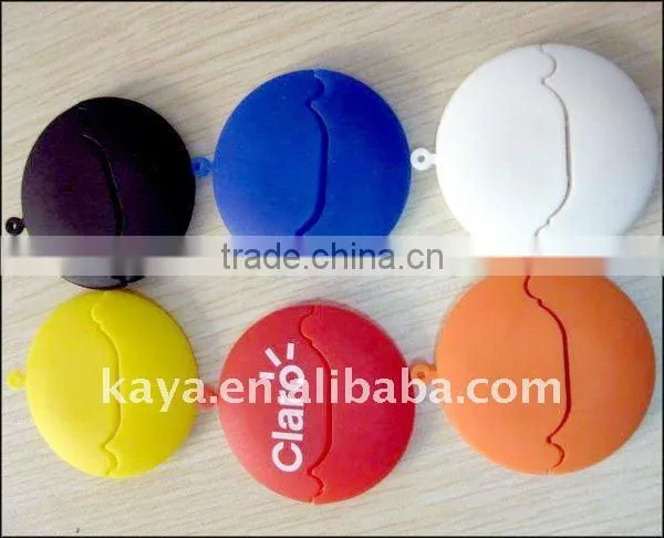 Customized 3d embossed soft pvc promotion creative USB cover