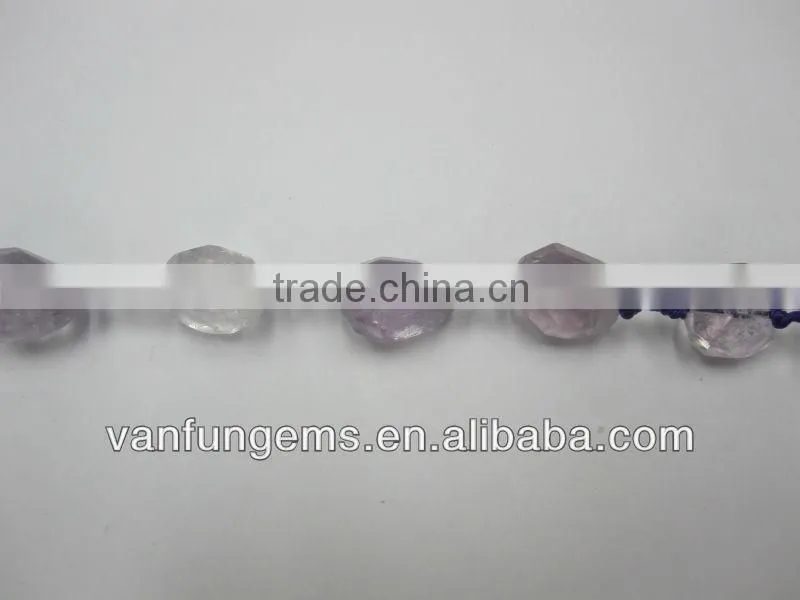 Wholesale natural gemstone light amethyst faceted nugget