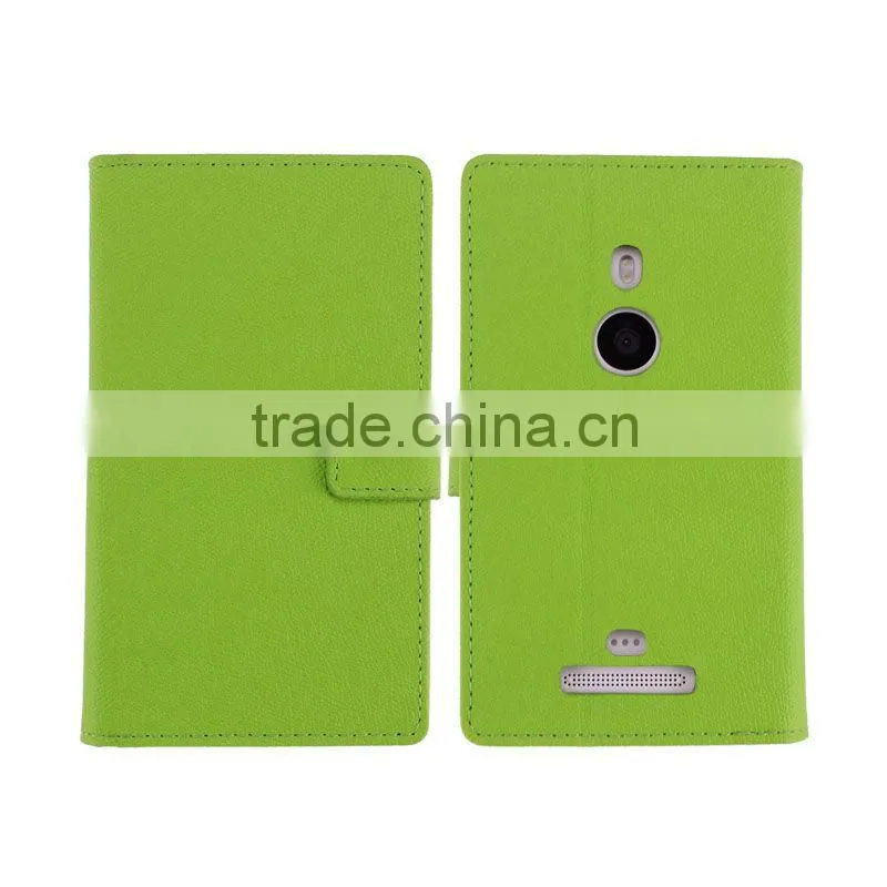 FOR NOKIA LUMIA 925 SYNTHETIC LEATHER STITCH CASE COVER WITH MAGNETIC FLAP CLOSURE