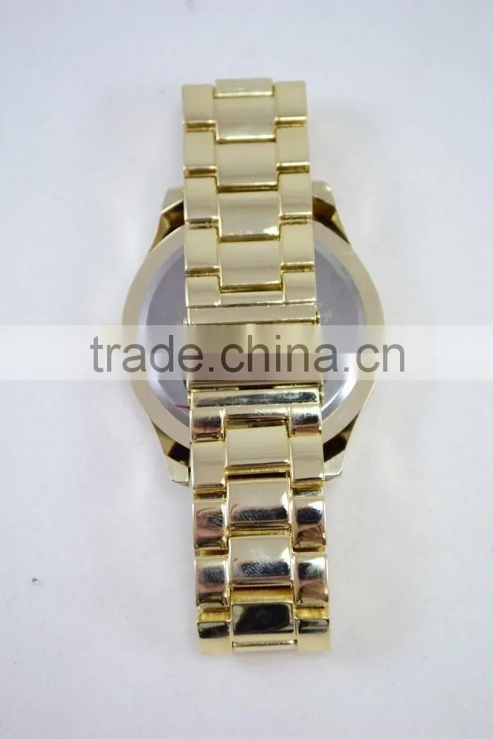 2016 New Arrival stylish Geneva Alloy Metal Hip Hop Bling Bling Watch, big face watch