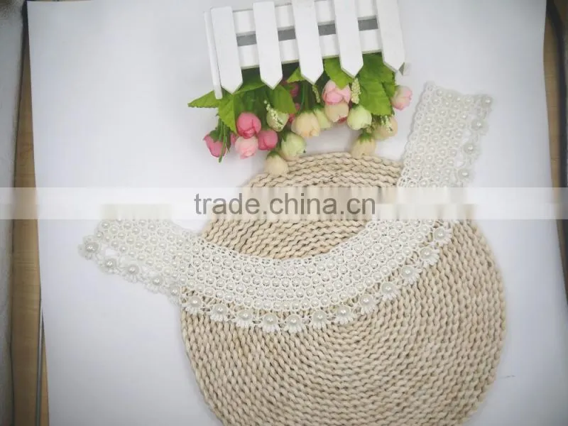 high quality fashion neck cotton embroidery lace collar /lace patch
