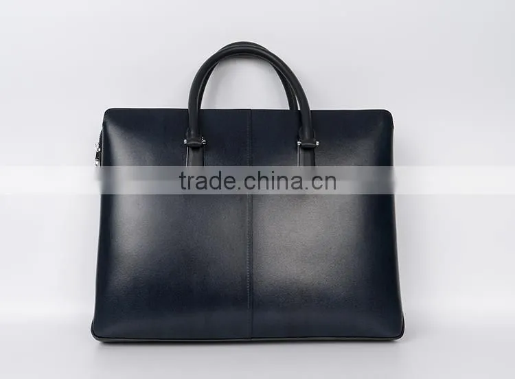 2015 Men's Genuine Leather Handbag Brown Briefcase Laptop Shoulder Messenger Bag, original manufacturer