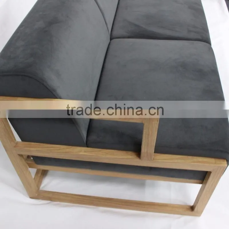 Office fabric metal frame sofa