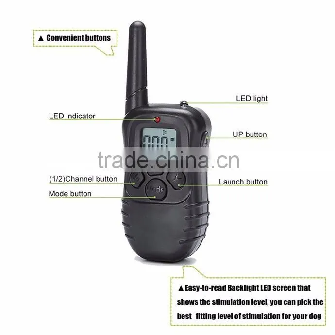 300 meters Dog control collar for 2Dogs with LCD Display