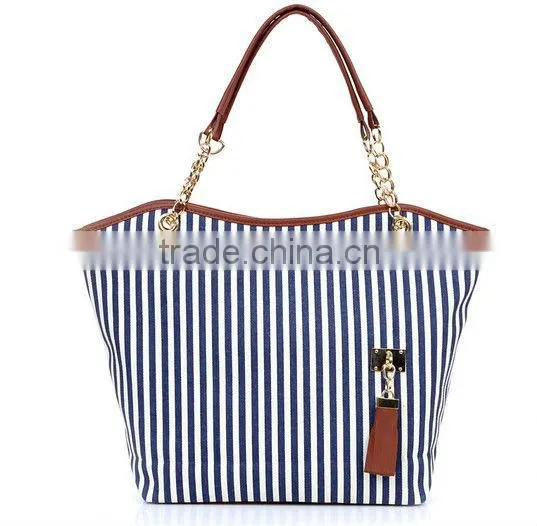 2013 New tassel style cotton canvas tote bag, simple cotton canvas tote bag