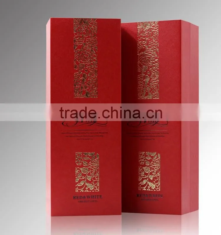 recycled decorate branded design cardboard paper wine boxes wholesale