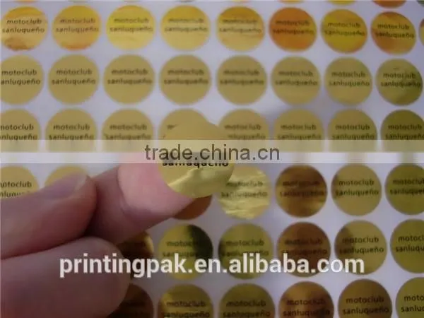 Custom silver aluminum barcode round packaging label stickers