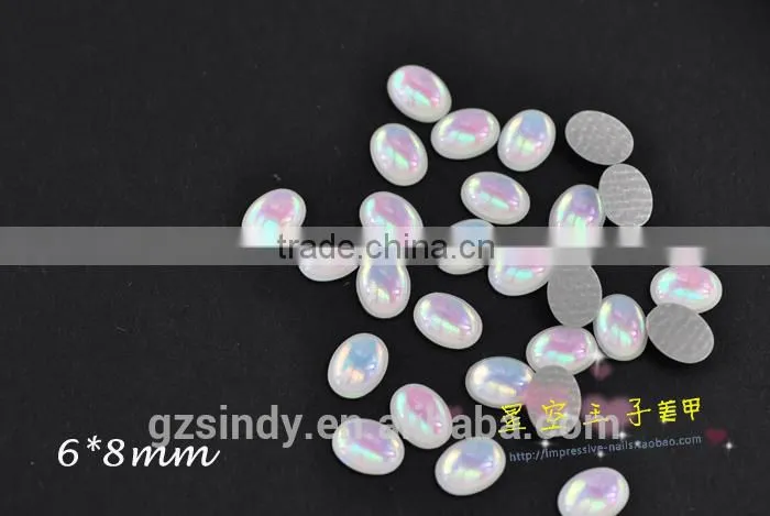 Korean Style Glass Resin Stone Opal Color Decorative Stones ZX:SZ573