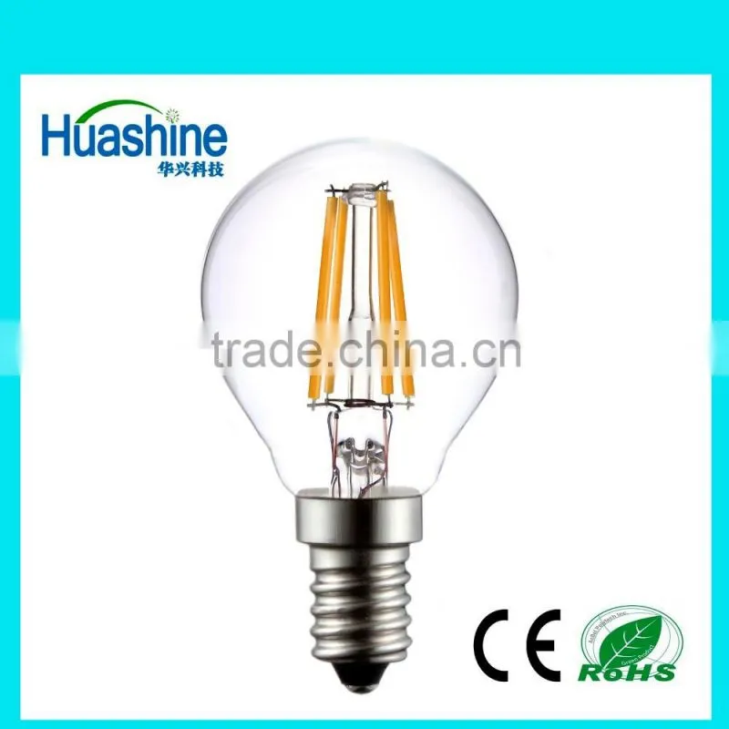 2016 high lumen G45 E27 filament G45-2 2W led dimmbar e27 lighting led led filament bulb