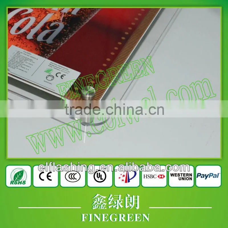 2014 newest led flashing box/acrylic frames led flashing box/0.8mm thickness led lighting box