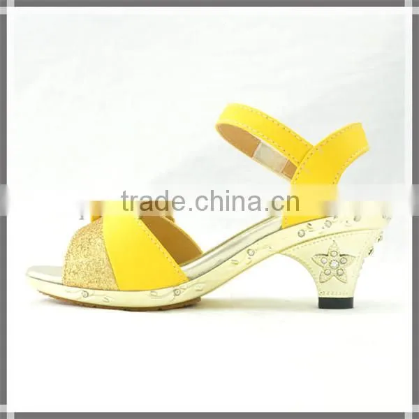 2014 Latest design beautiful fancy girls high heel sandals