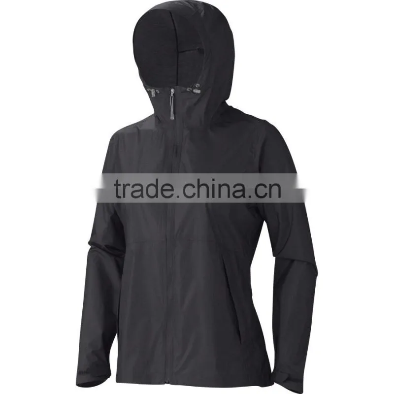 Women's 190t nylon fabric rain jacket