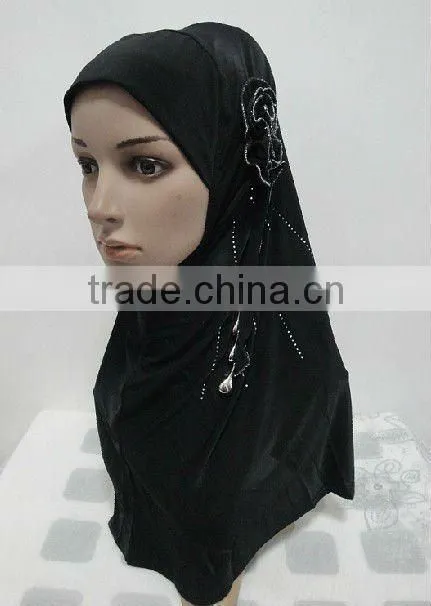 H070 latest muslim hijab with flower