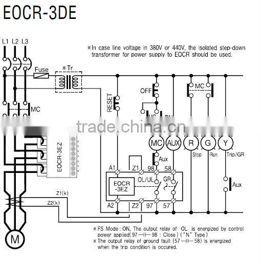 EOCR-3DE/3EZ DIGITAL OVER CURRENT OVERLOAD RELAY