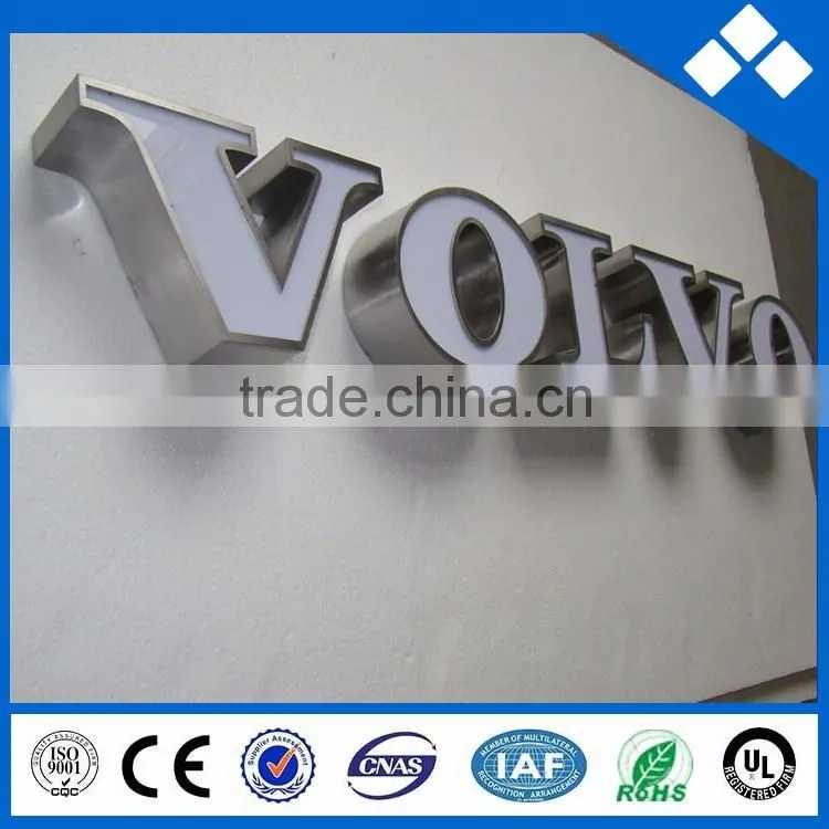 2015 waterproof large hot sales used outdoor illuminated signage acrylic led sign