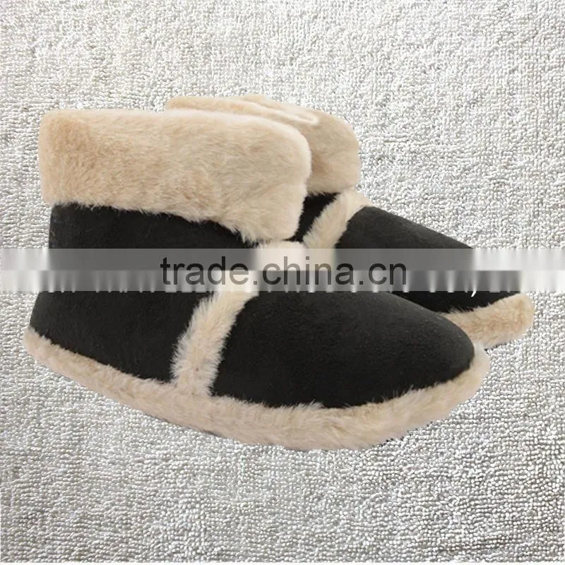 NEW LADIES WARM MICROSUEDE FURRY SOFT FLUFFY SLIPPERS BOOTS