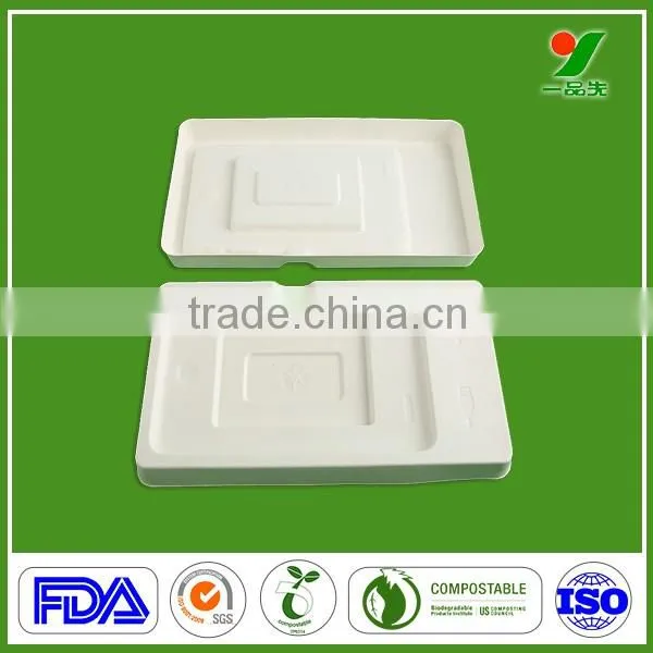 High Quality OEM 90days Biodegradable Chic Packing Sugarcane Bagasse Molded Pulp Electronic Component SD Card Packaging Tray