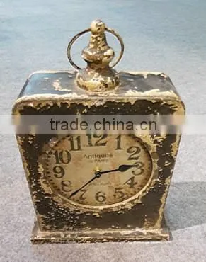 Shabby chic metal antique french clock
