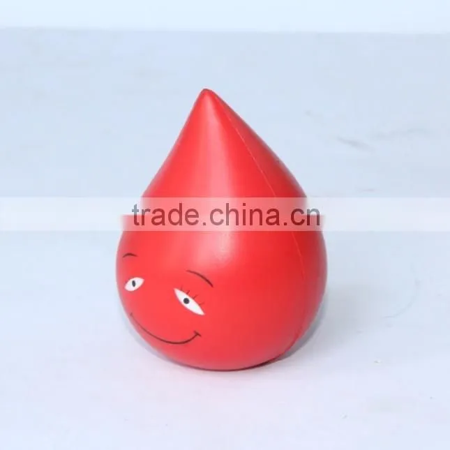 pu blood drop stress ball