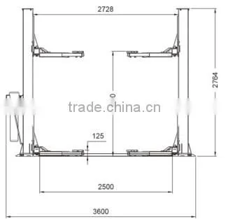 single cylinder two post single cylinder car lift