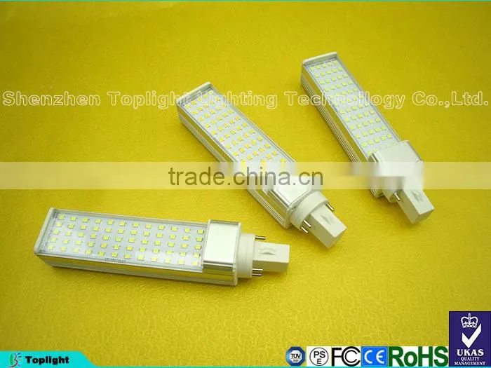 high luminous smd2835 6000k 12w g24 led plug light led lamp