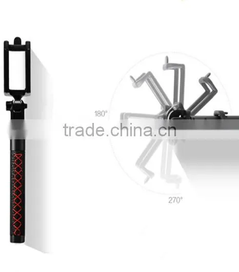 Wholesale Real Leather Monopod Selfie Stick With Foldable