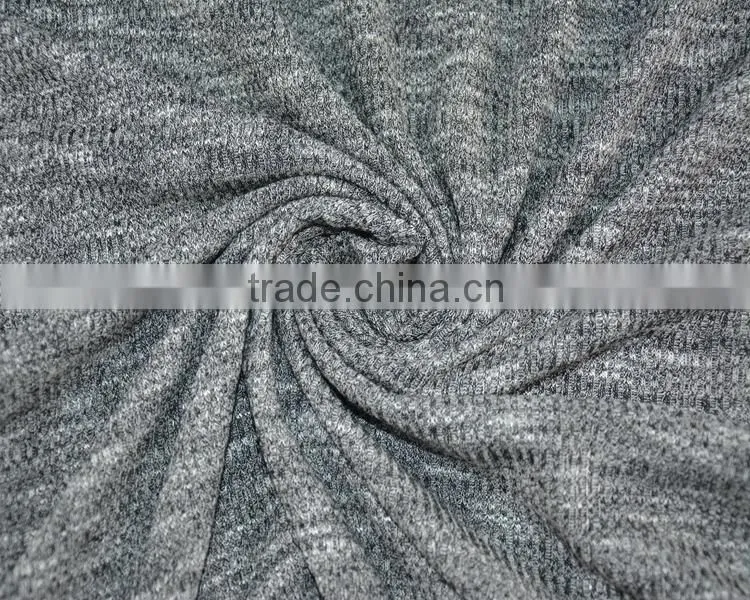 Jiufan Textile Knitted RT Rib Fabric Supplier Rayon Polyester Spandex Composition Fabric