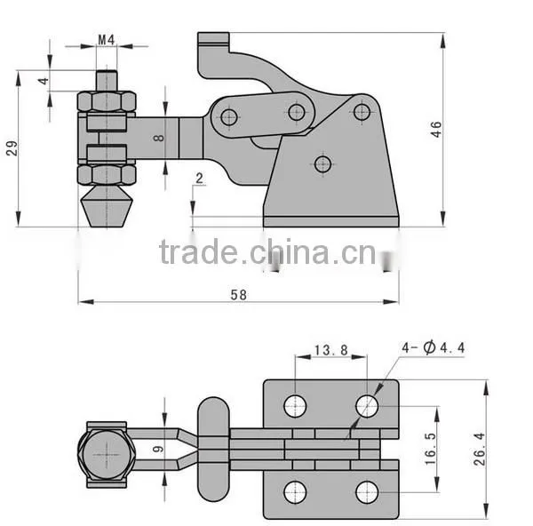 Hot-selling SK3-021H-1 rubber coated hot line toggle clamp
