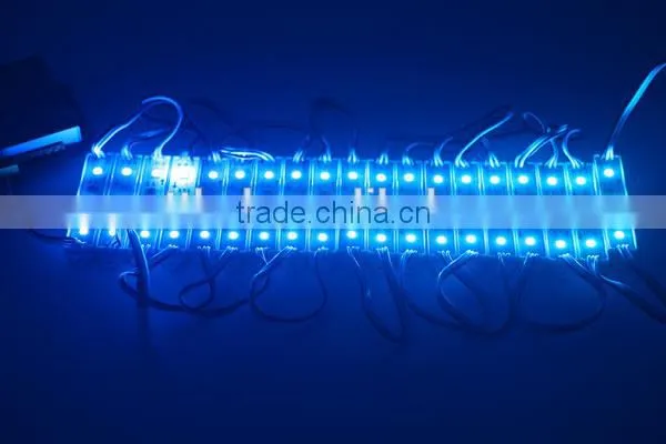 3LEDs WS2811 outdoor led smd pixel module screen,3pcs 5050 RGB SMD LEDs,DC12V input,20pcs a String,75MM*15MM,Waterproof IP67