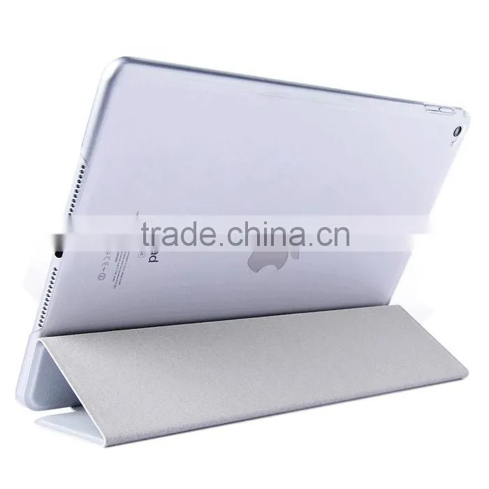 slim magnetic smart cover back case sleep wake for Apple IPad AIR 2,Smart case cover for ipad 6