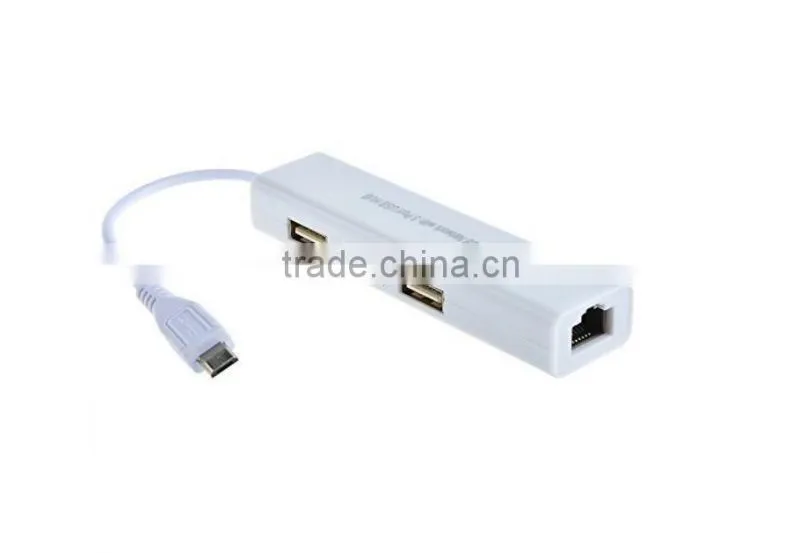 3 Port USB 2.0 Hub 1 Port USB Network Adapter USB to RJ45 Lan Card Ethernet