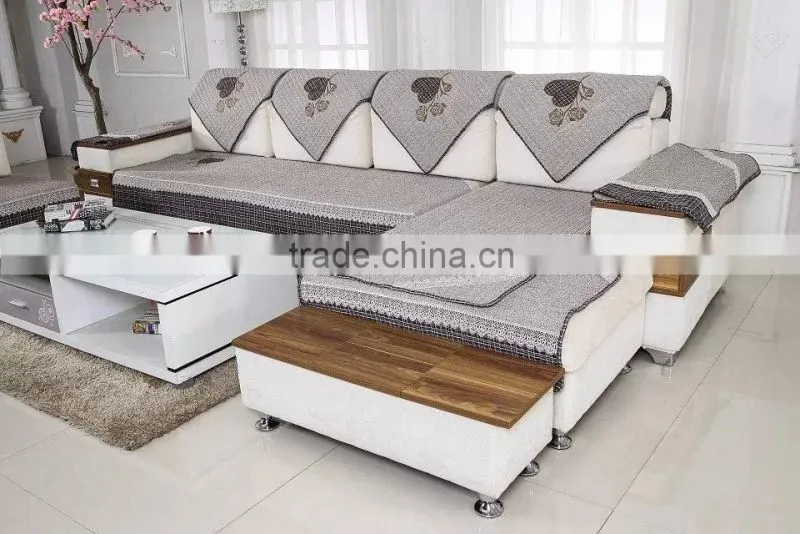 Cotton appliqued embroidery sofa cover