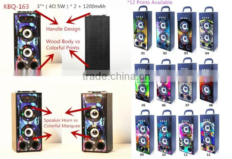 BBQ KBQ-163 10W 1200mAh DJ Empty Speaker Box