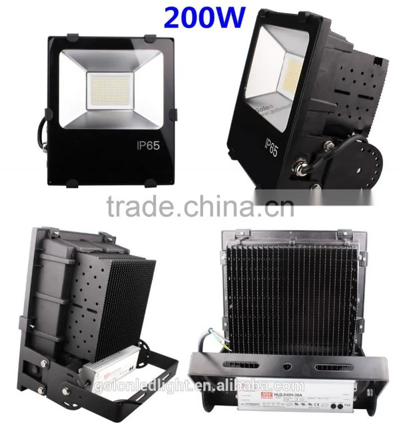 High Power Garage LED flood light with Meanwell driver PhilipsSMD 5 years warranty IP65 Waterproof 200w 150w 120w
