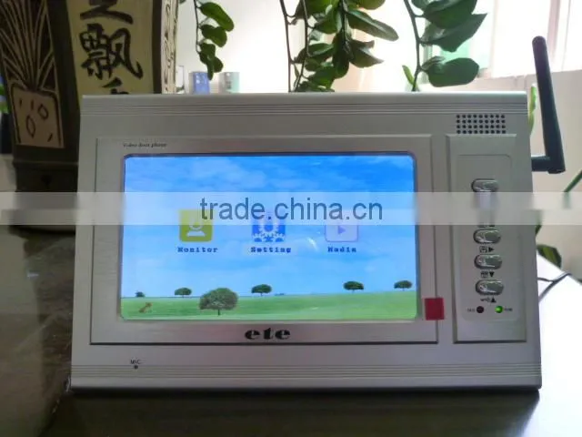 building / villa / single house 7"tft-lcd 380tvline color ETE wireless doorbell for apartments